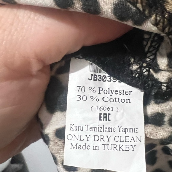 Jeanne D'arc Leopard Top 3/4 Sleeve Shirt Size 42 XL Extra Large - Picture 5 of 6